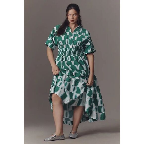 New Anthropologie The Somerset Maxi Shirt Dress Edition Size L - Picture 2 of 12